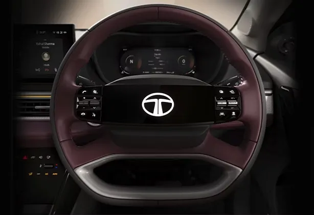 Digital Steering Wheel with Illuminated Logo
